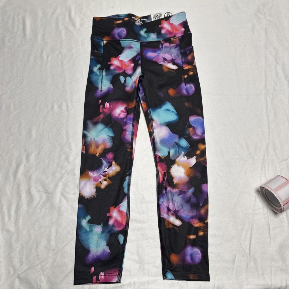 Member's Mark Girls Pull-On, Side Pockets, Active Multicolored Legging, S 6/6X